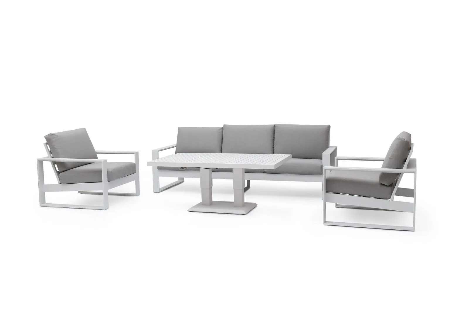 1057-5480 Sofa Set in Grey/White