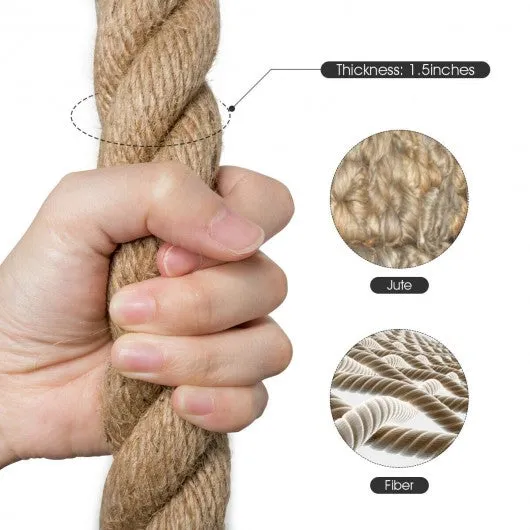 1.5 inch Gym Fitness Training Grips Strength Climbing Rope-20 ft