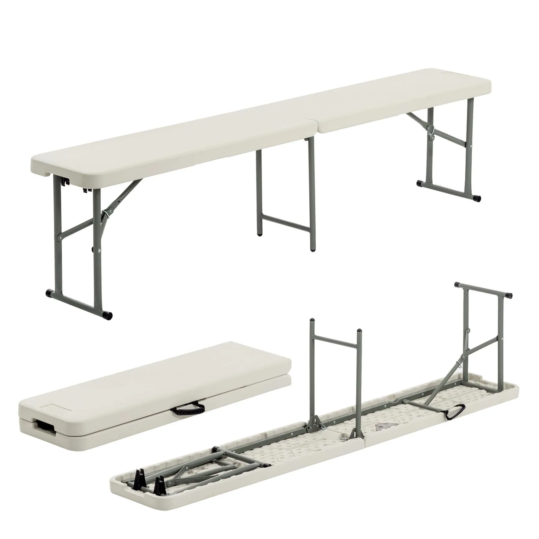 180cm Four Person Folding Trestle Bench - By Harbour Housewares