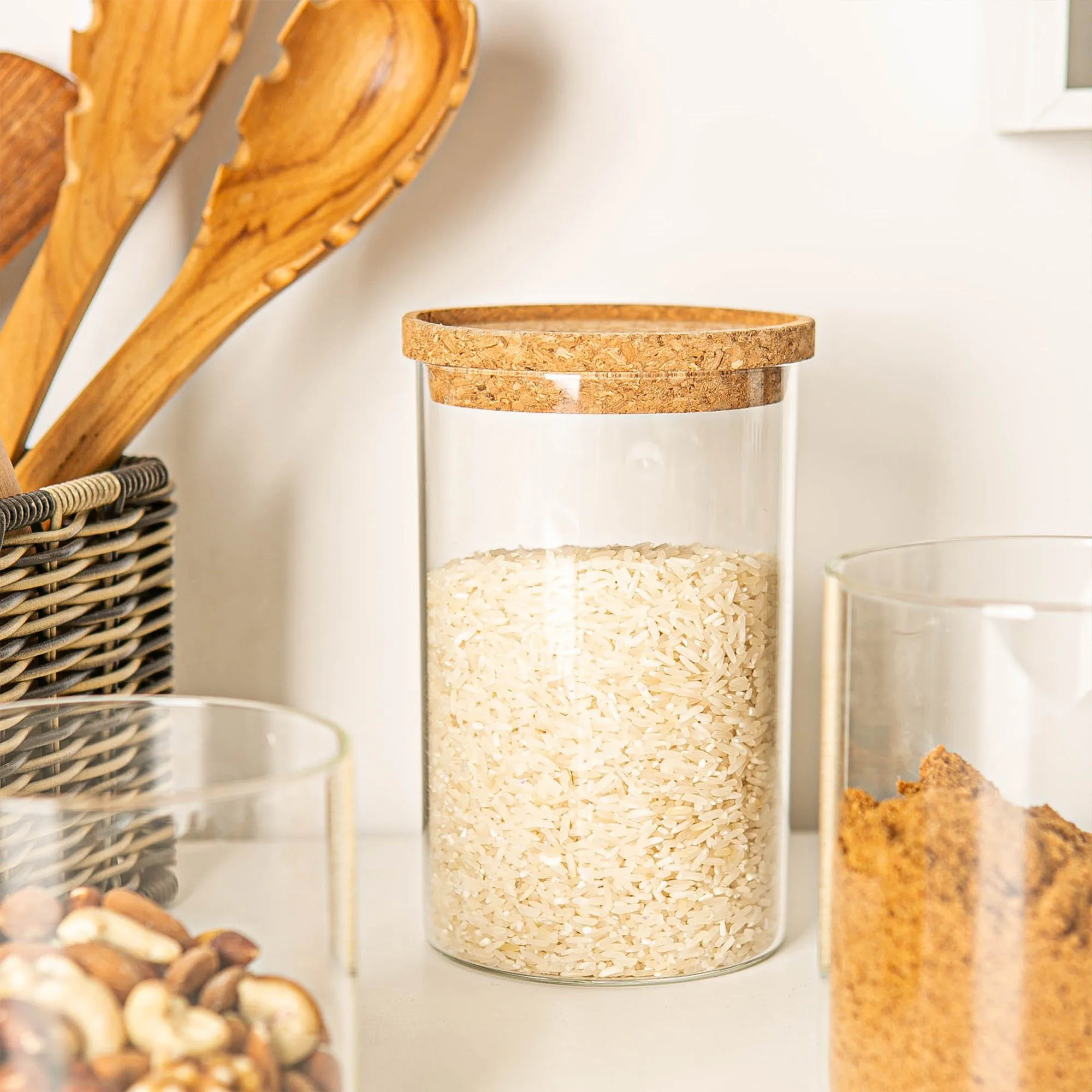 1L Scandi Storage Jar with Cork Lid - By Argon Tableware