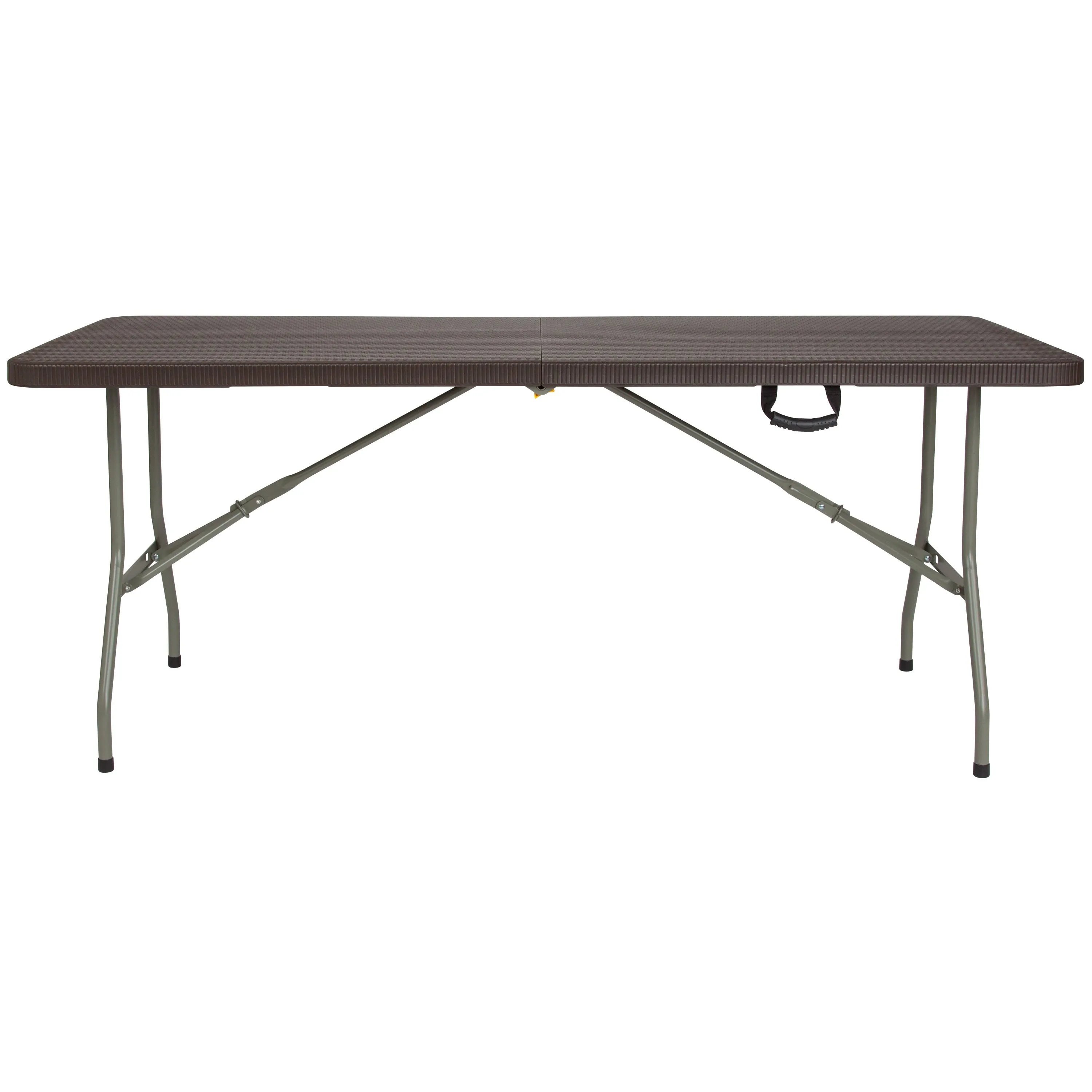 6-Foot Bi-Fold Rattan Plastic Folding Table