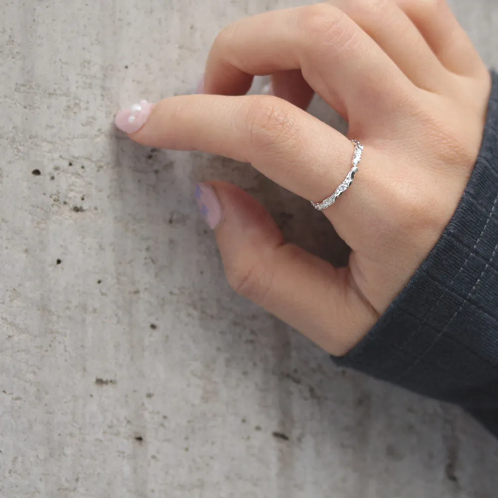 925 Silver Texture Ring