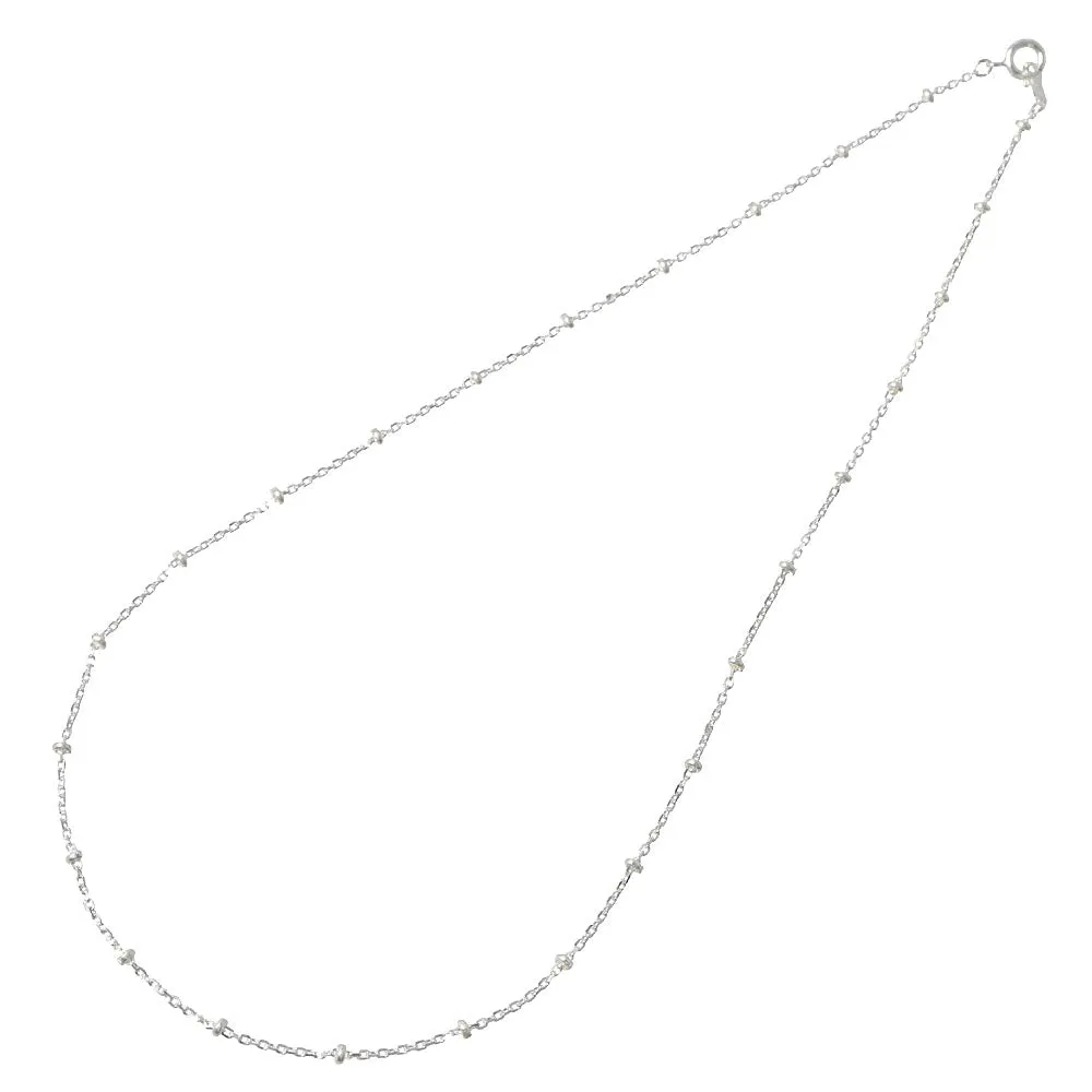 925 Sterling Silver Station Chain Necklace