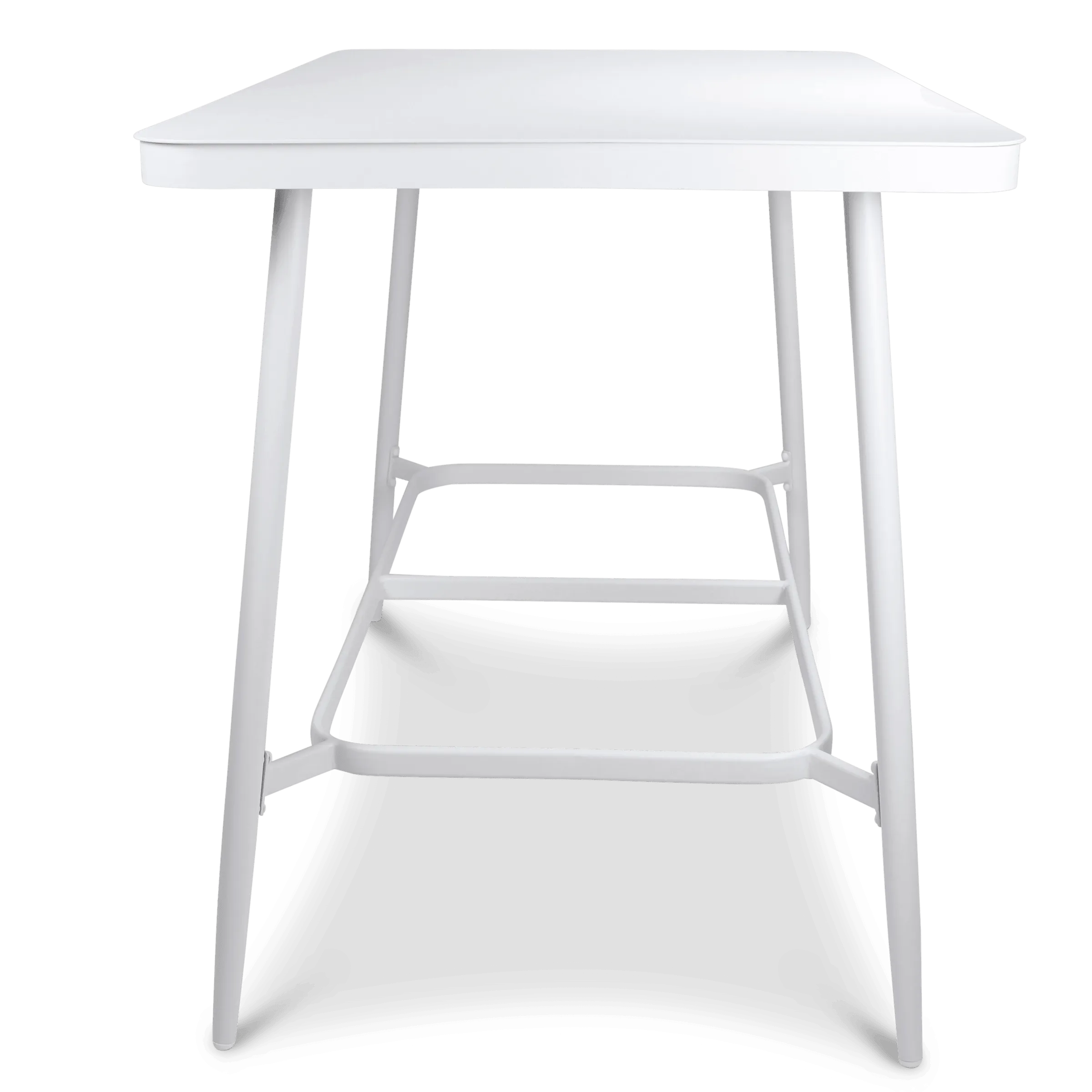 Amalfi Rectangle Bar Table in Arctic White Aluminium