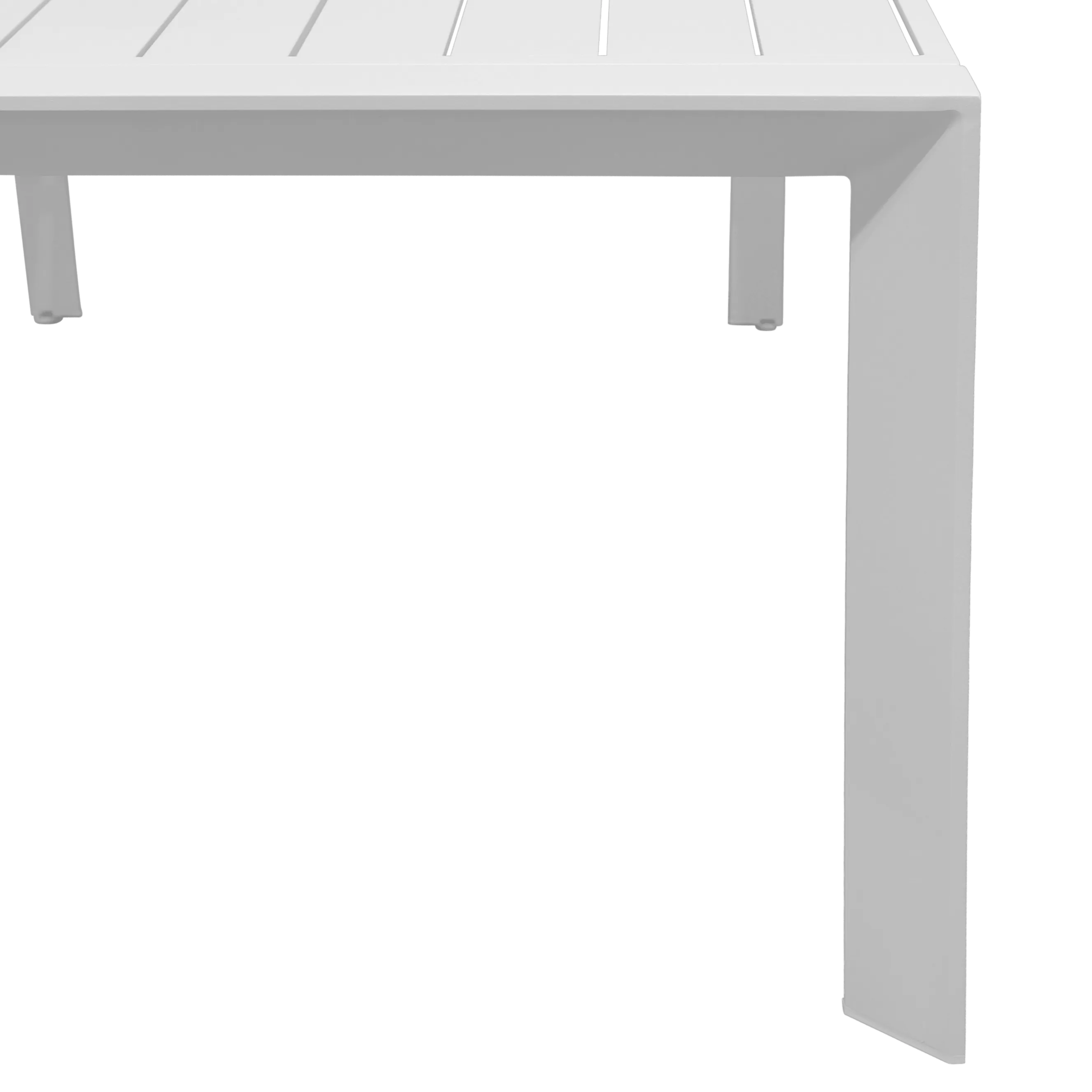 Bahamas Rectangle Dining Table (160x84.5cm) in Arctic White Aluminium