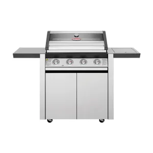 BeefEater Stainless Steel 1600 Series 4-Burner BBQ w/ Side Burner & Trolley