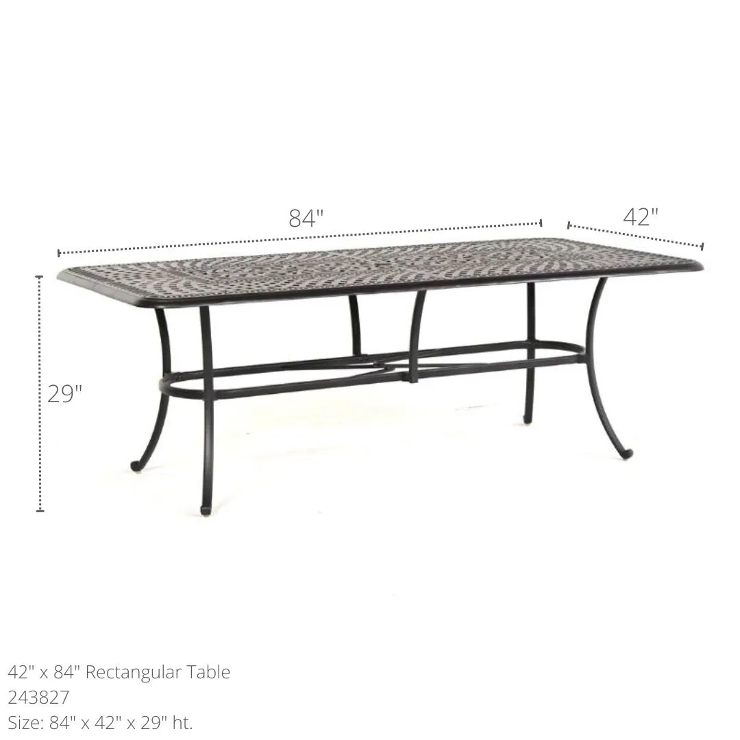 Bella 42" x 84" Rectangular Dining Table