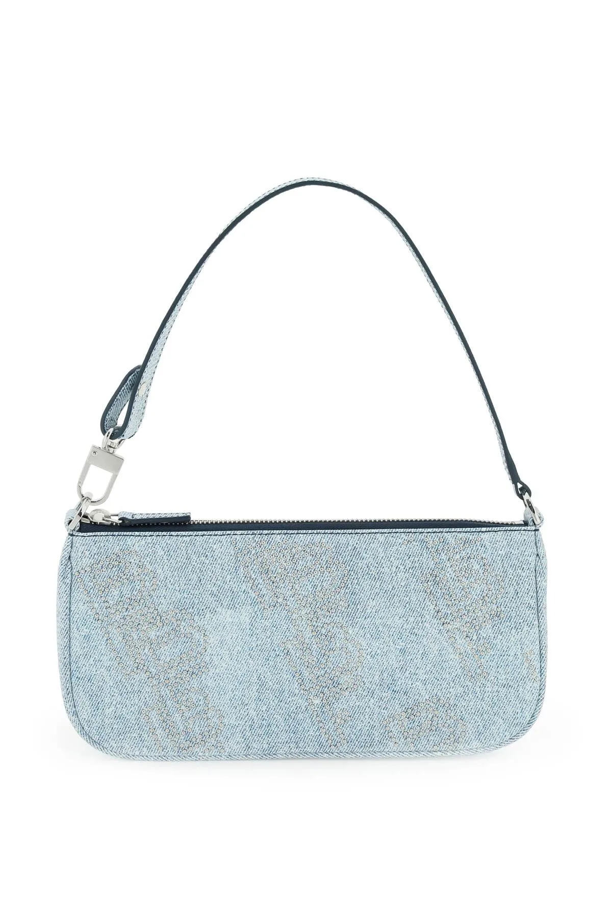 By far denim print leather 'rachel' bag