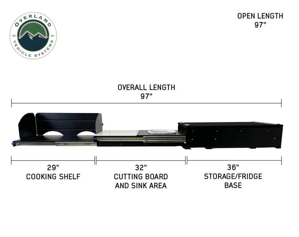 Camp Cargo Box Kitchen With Slide Out Sink, Cooking Shelf and Work Station