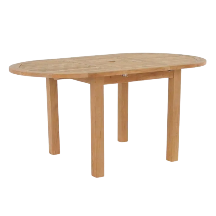 Capri Teak Oval Extension Outdoor Dining Table