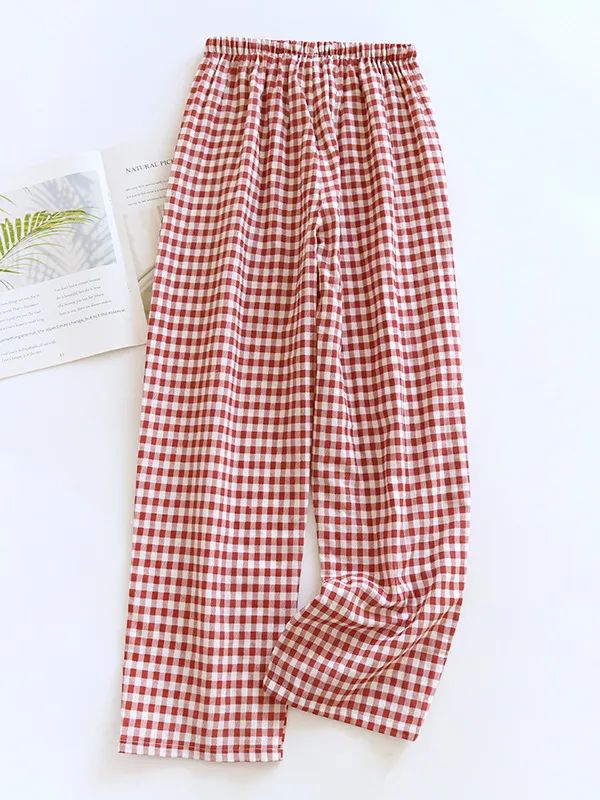 Cotton Check Printed Couple Pajama Pants