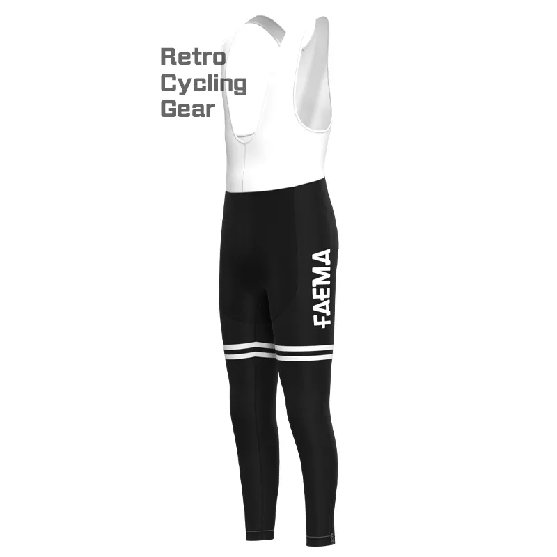 FAEMA Black Retro Cycling Pants