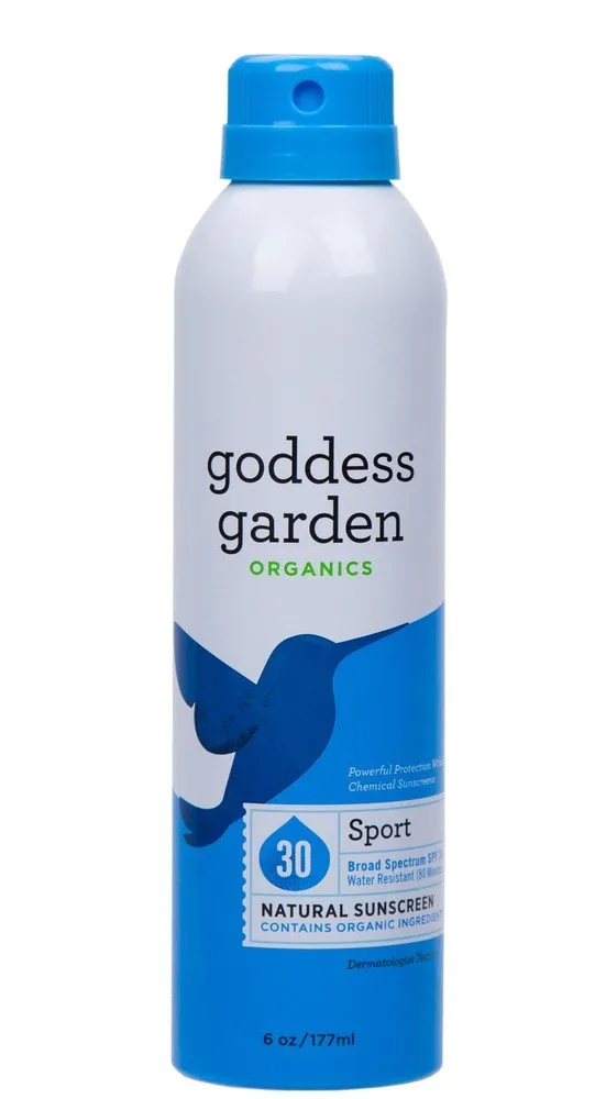 Goddess Garden Sport Continuous Spray Natural Sunscreen SPF30 6 oz Spray