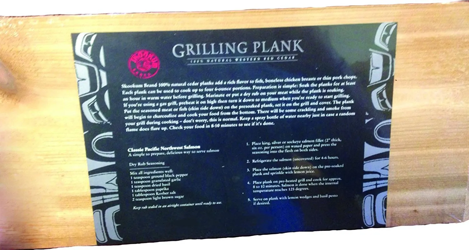 Gourmet Pacific Cedar Grill Planks - (2 Pack 14&quot; x 7&quot; x 3/8&quot;)