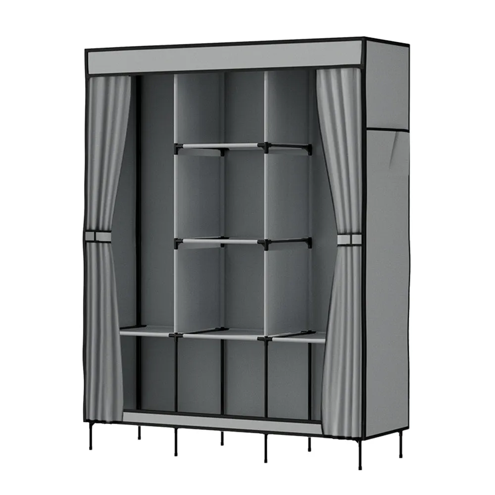 Large Portable Fabric Wardrobe with Shelves & Rods - Artiss