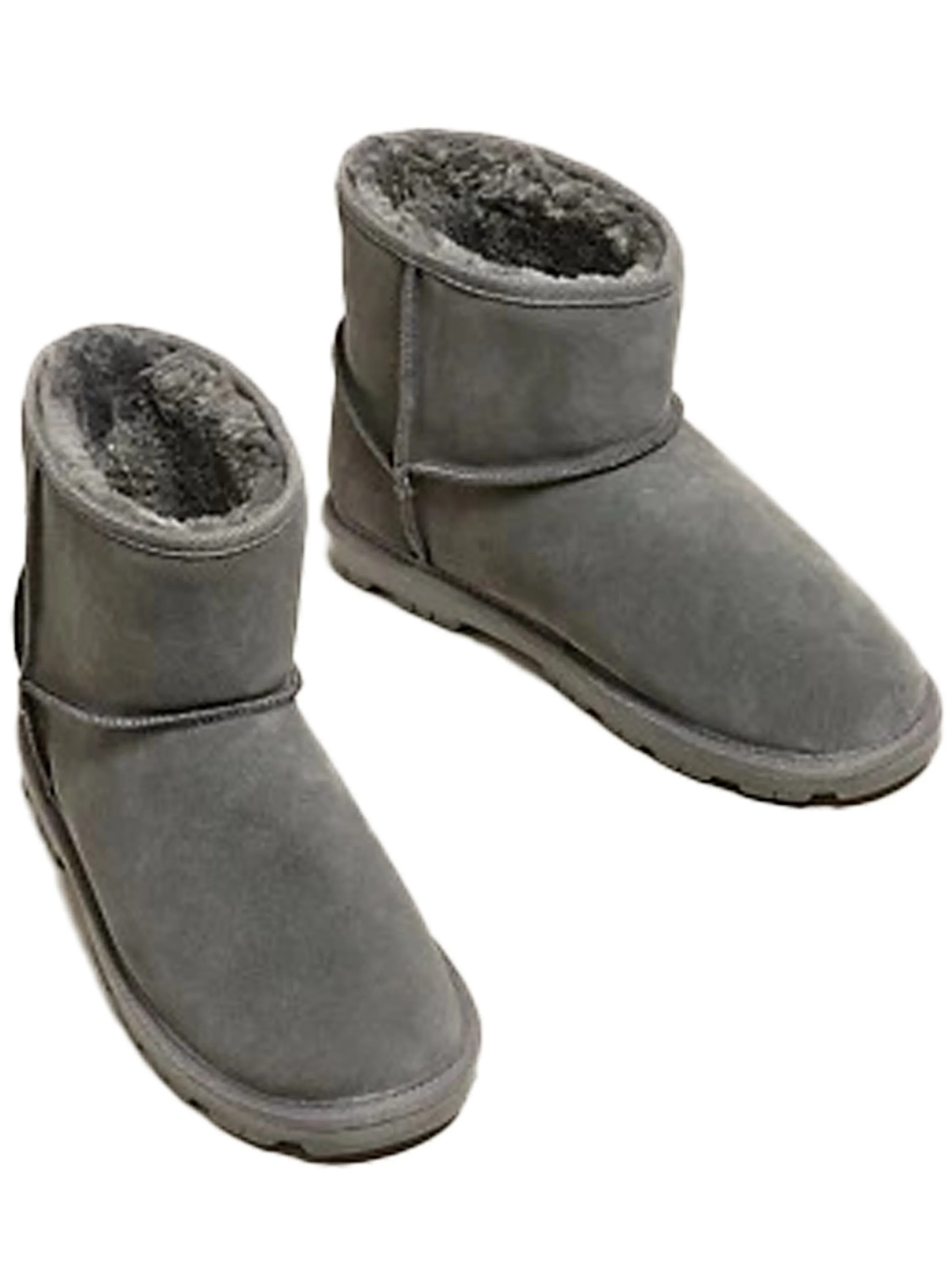 M&S | Womens Suede Boots Faux Fur Lining