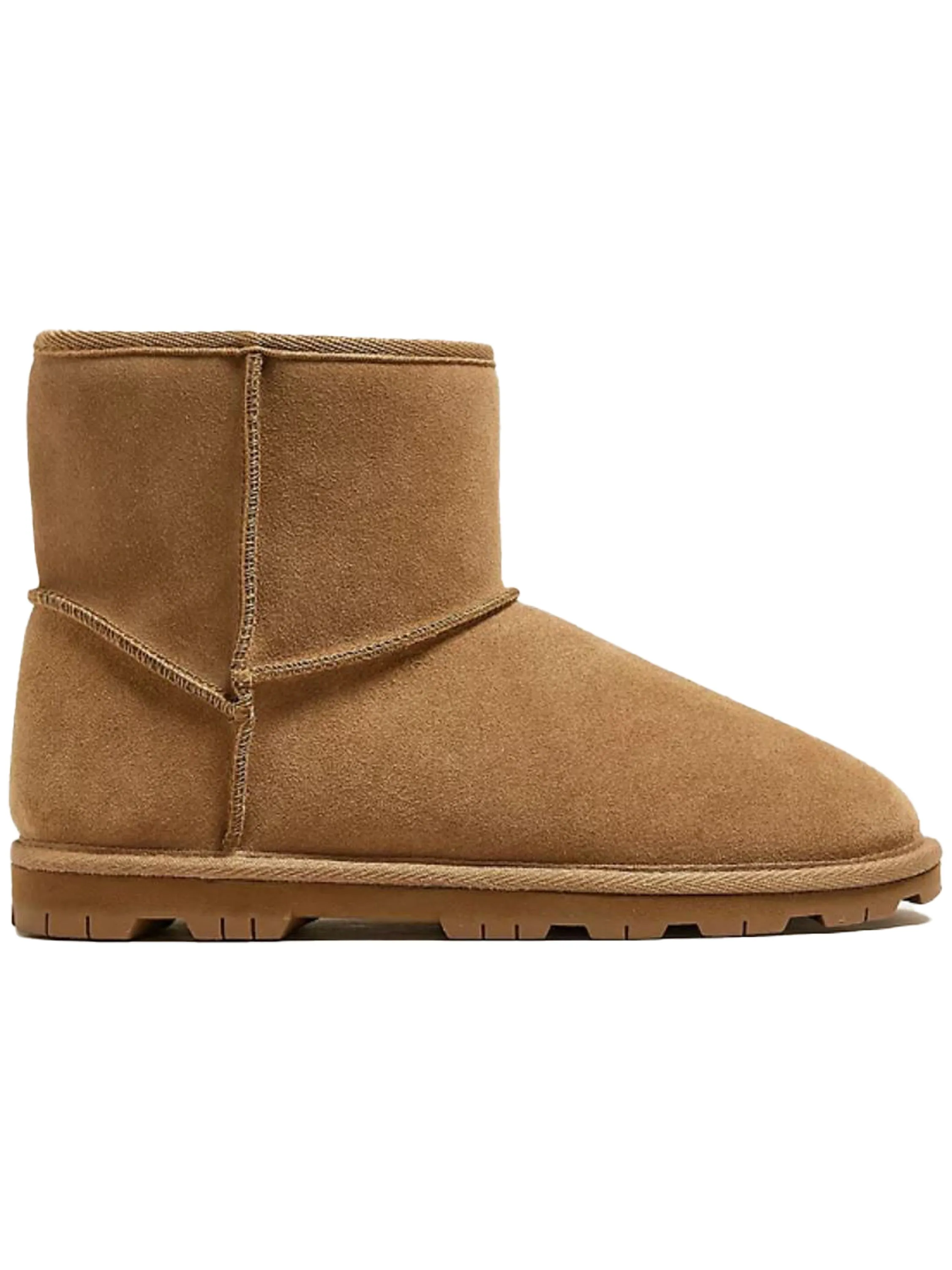 M&S | Womens Suede Boots Faux Fur Lining