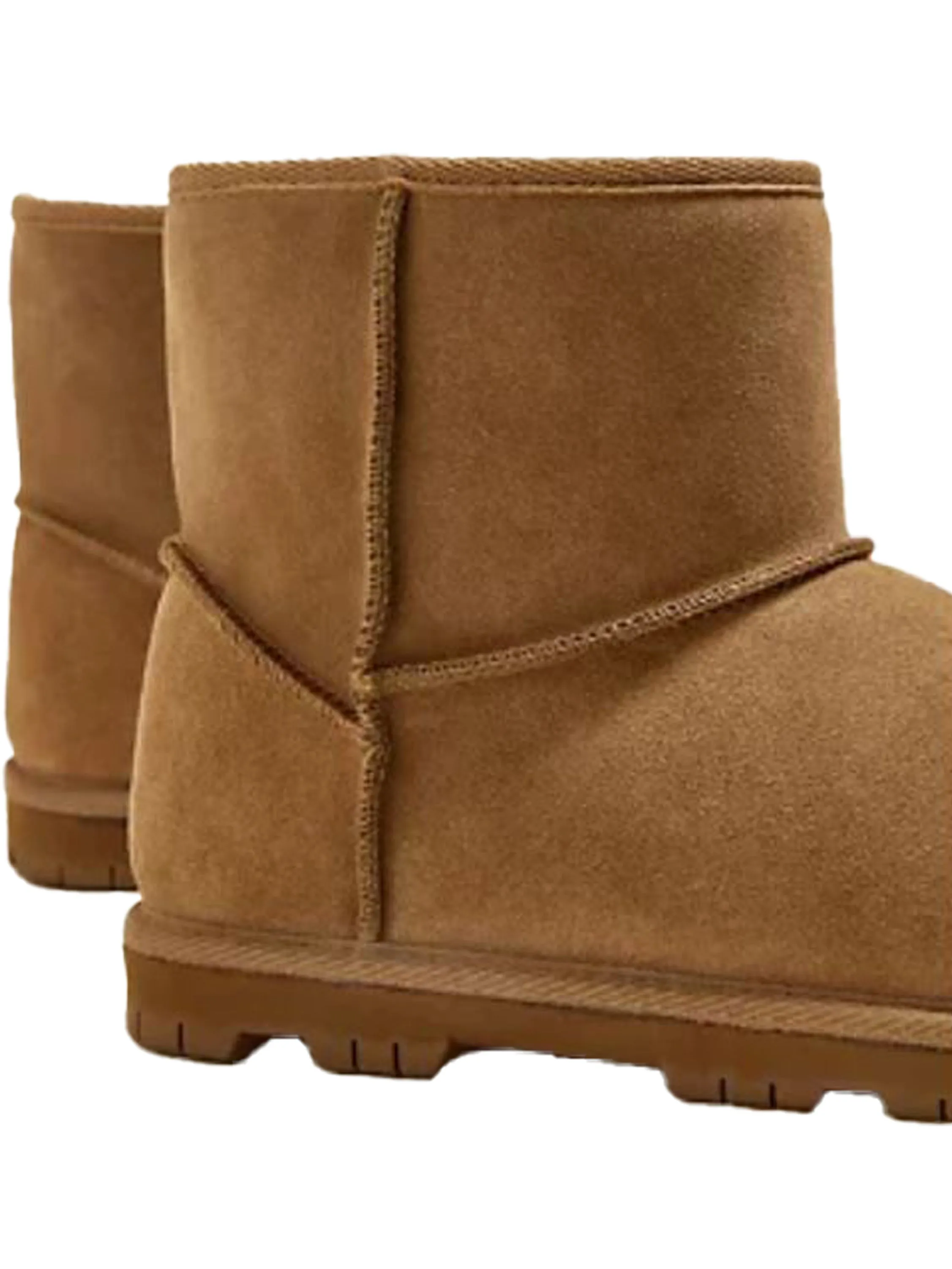 M&S | Womens Suede Boots Faux Fur Lining