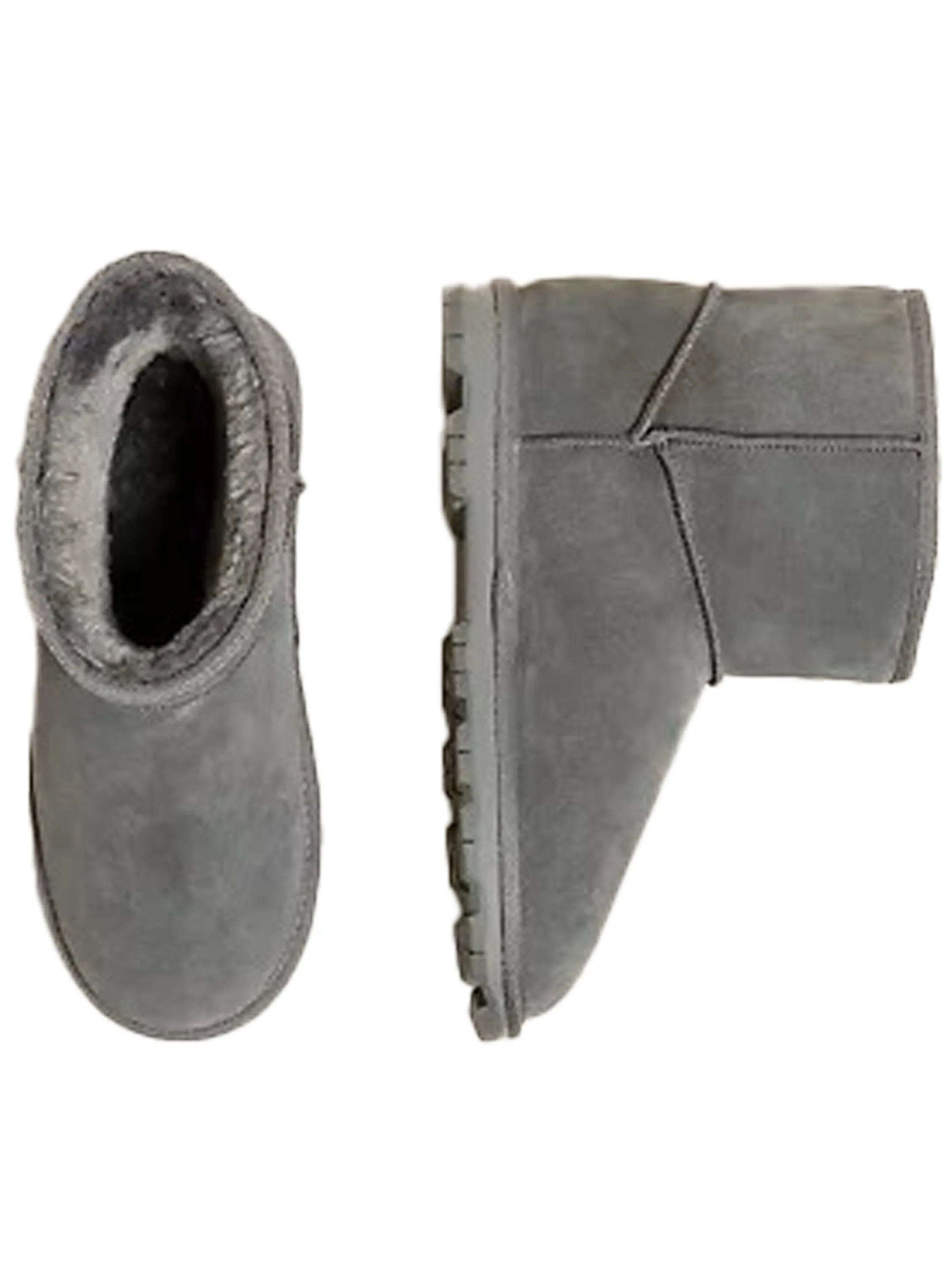 M&S | Womens Suede Boots Faux Fur Lining