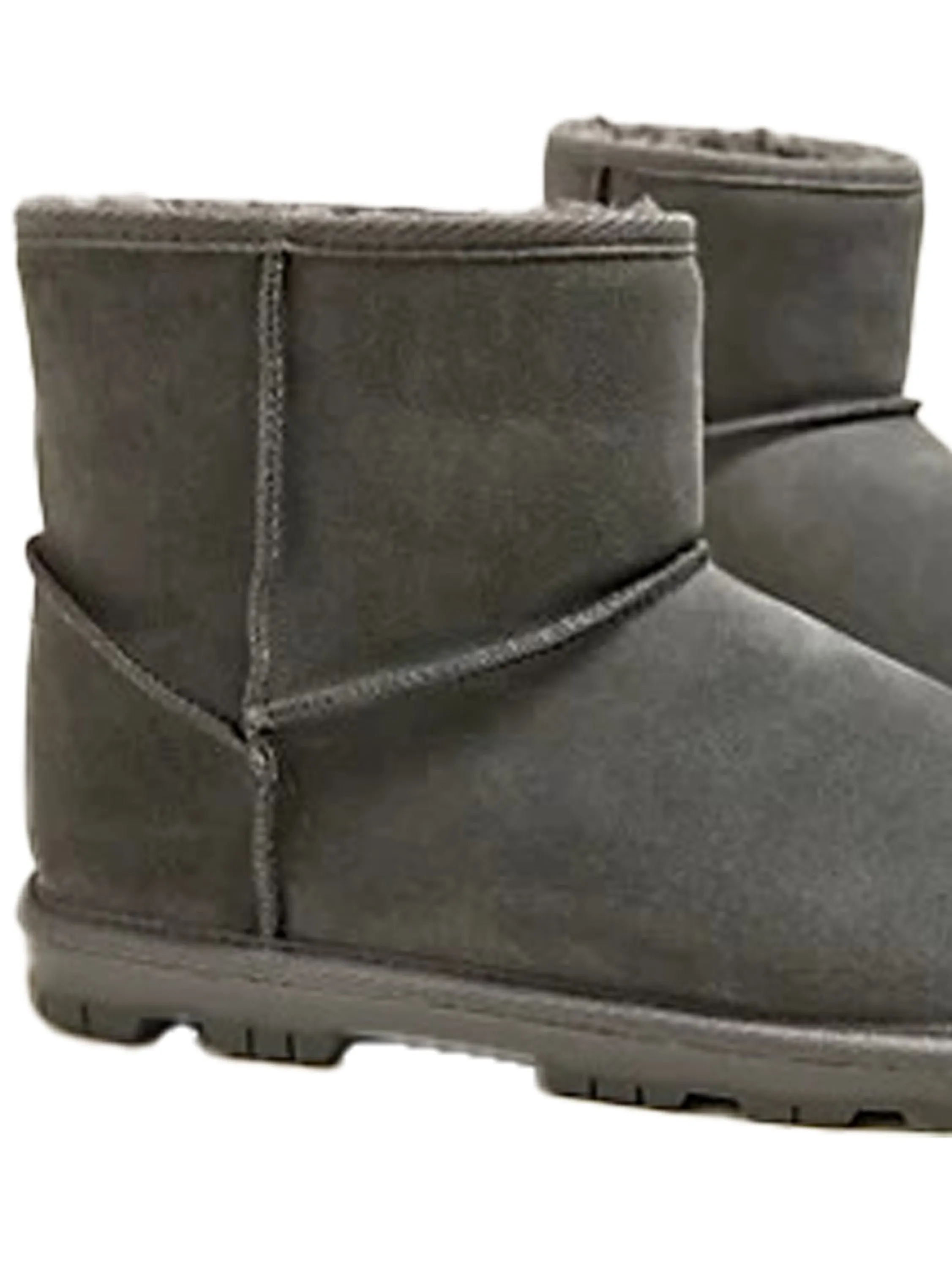 M&S | Womens Suede Boots Faux Fur Lining