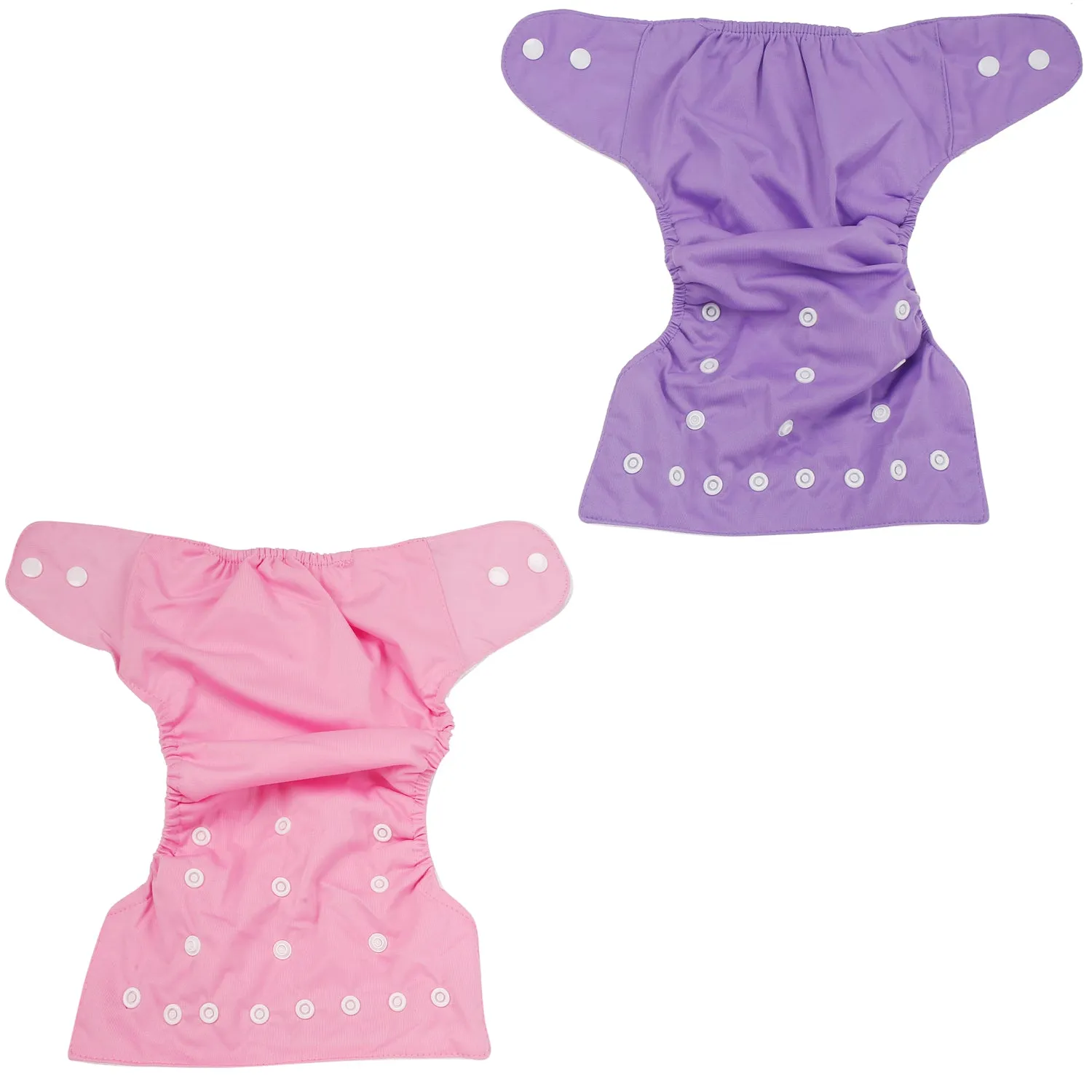 Plain Pink And Purple Reusable 2 Pk Diaper