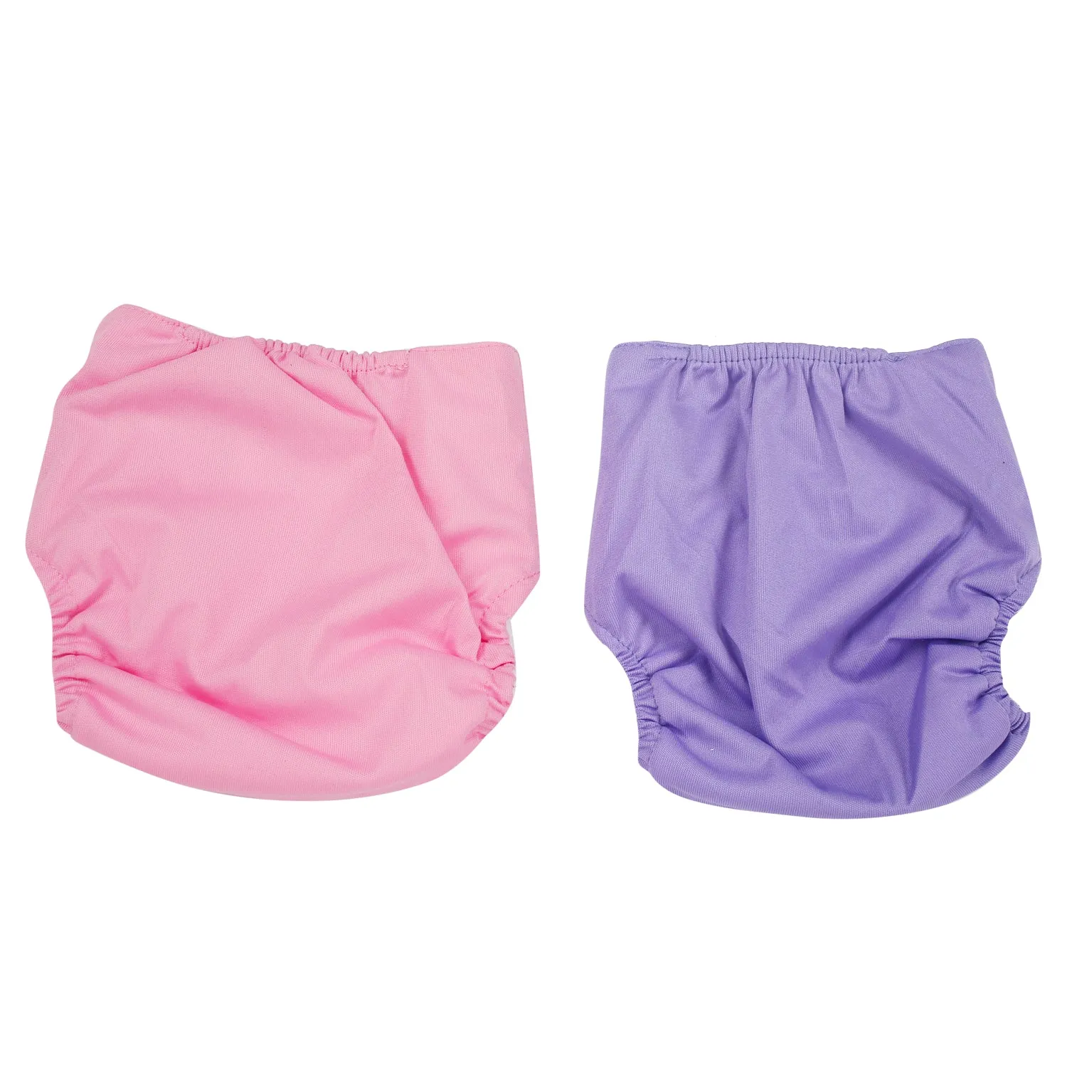 Plain Pink And Purple Reusable 2 Pk Diaper