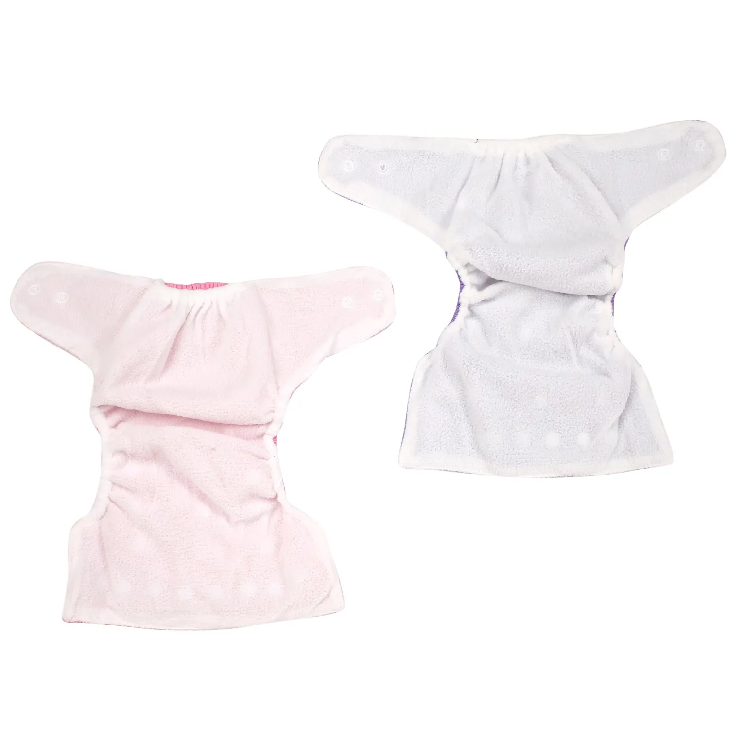 Plain Pink And Purple Reusable 2 Pk Diaper