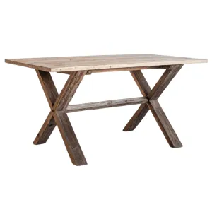 Recycled Teak Dining Table | X Legs | 200x100x75cm