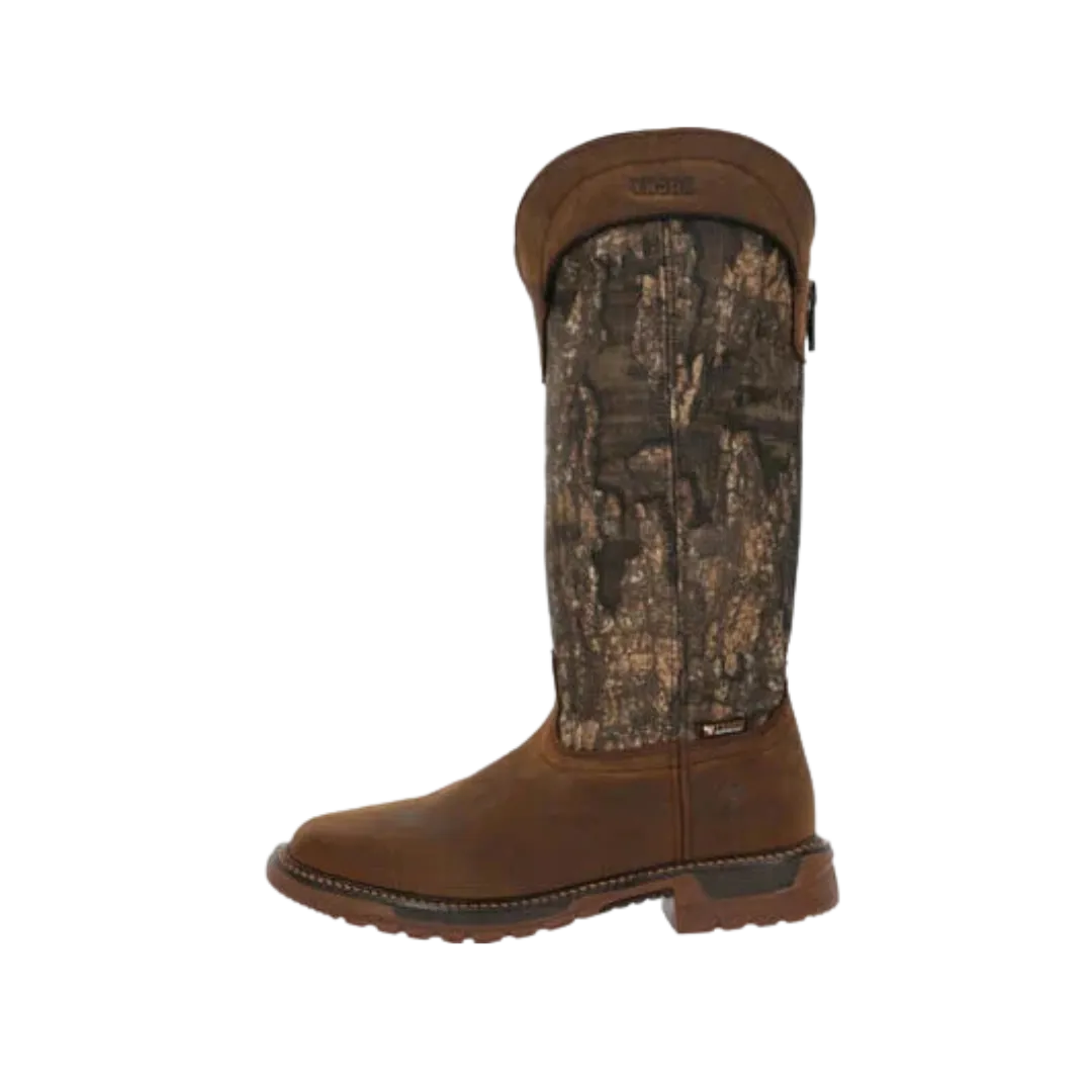 Rocky Boot Men's Original Ride Flx Back Zip Waterproof Snake Boot