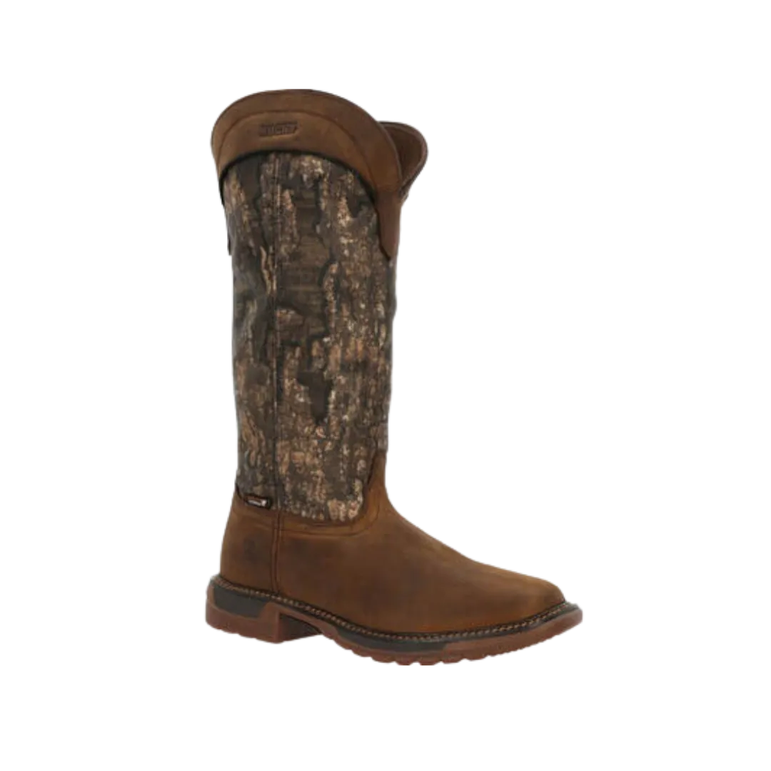 Rocky Boot Men's Original Ride Flx Back Zip Waterproof Snake Boot