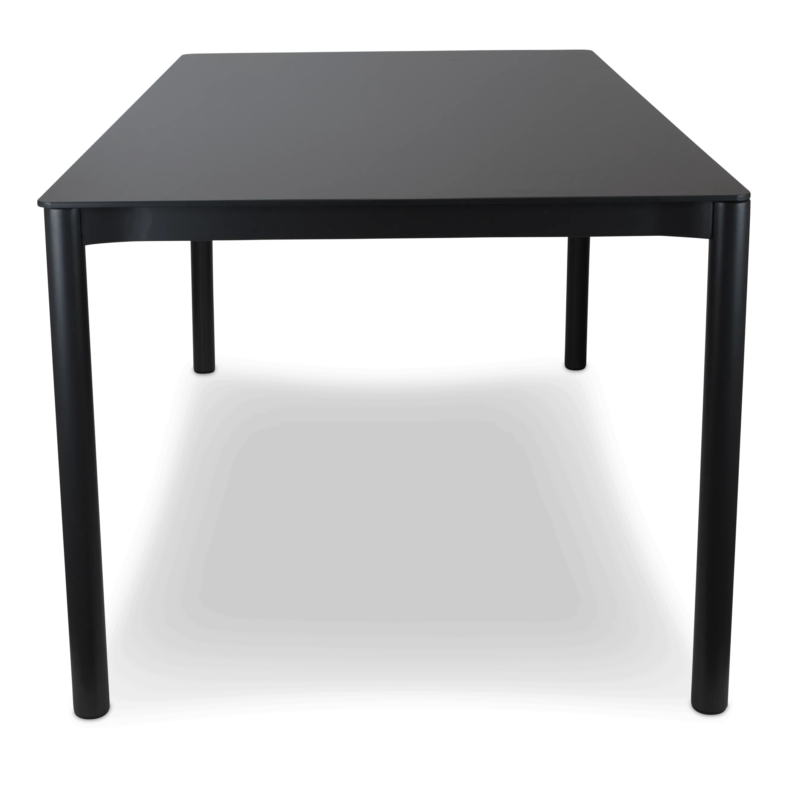 Santa Monica Dining Table with Tempered Glass Top and Gunmetal Aluminium Frame