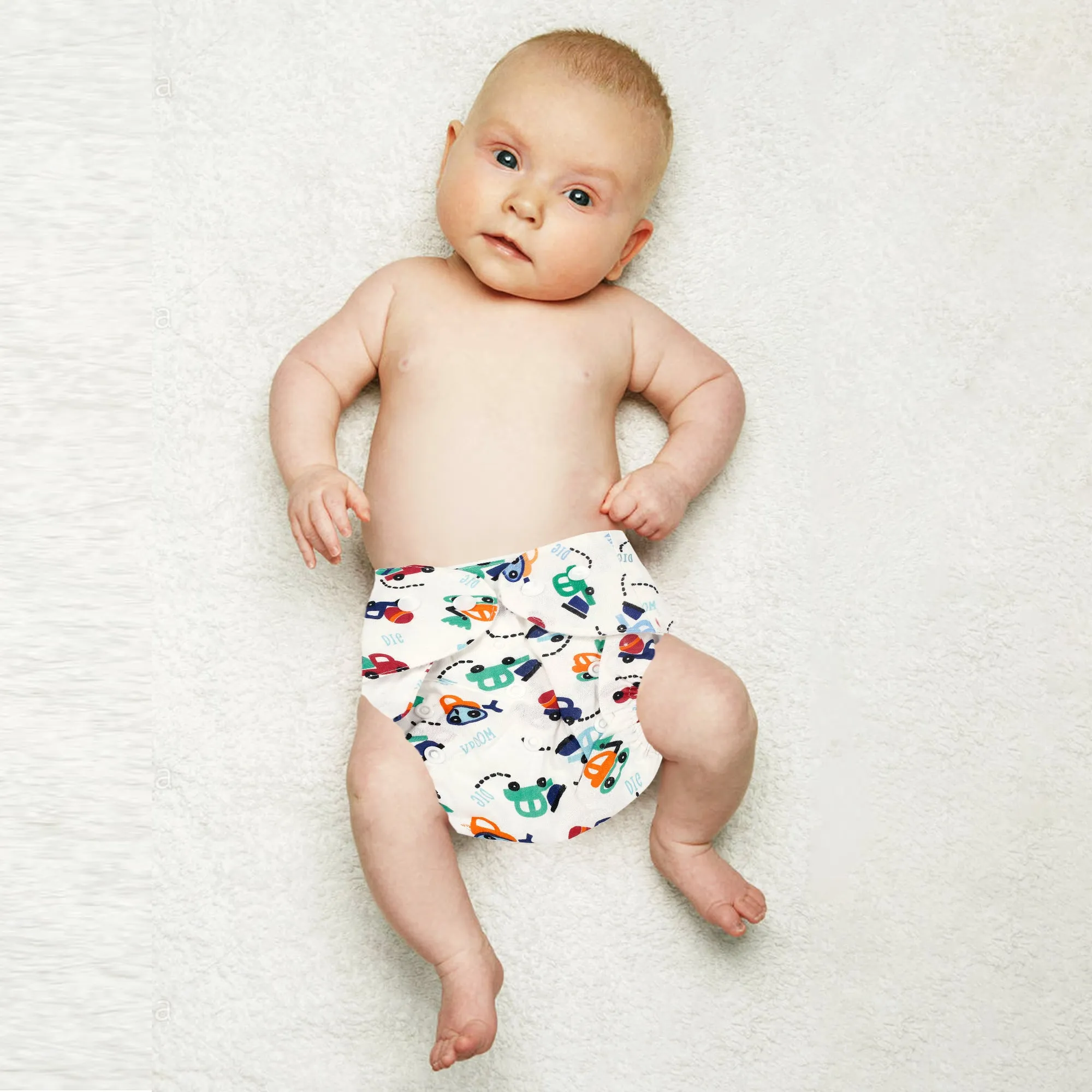 Speed Racer Multicolour Reusable Diaper