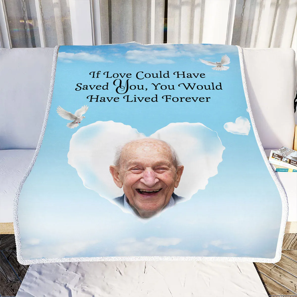 Teesdily | Personalized Photo Memorial Blanket, If Love Could Have Saved You Fleece, Memorial Gift For Family Siblings Friends, Sympathy Custom Gifts