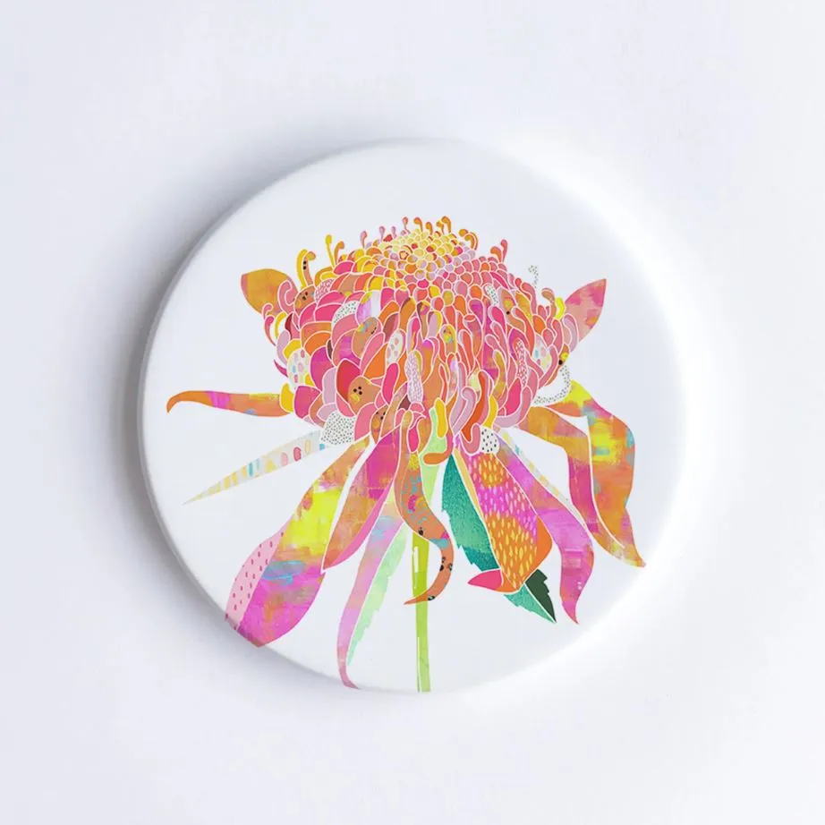 Waratah Ceramic Coaster