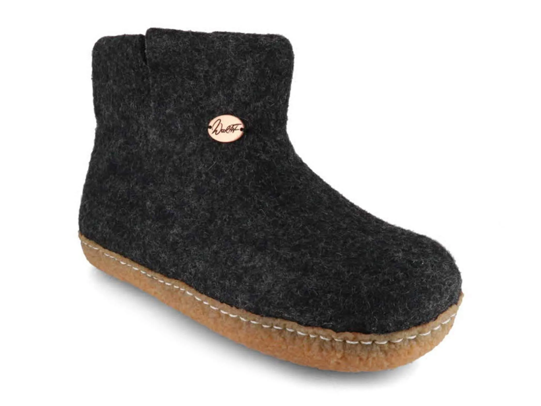 WoolFit Yeti | Felt Slipper Boots with Footbed & Rubber Sole