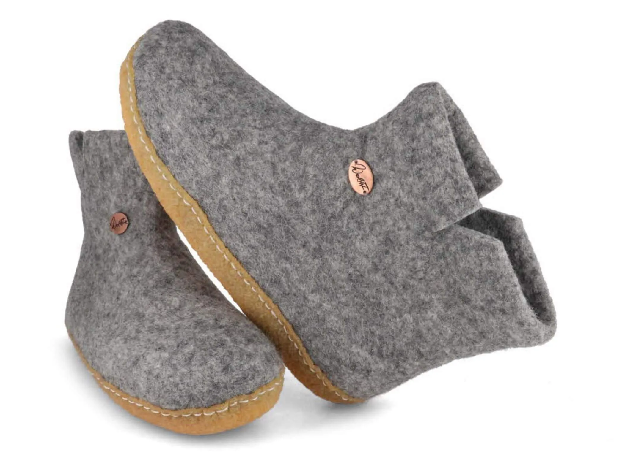 WoolFit Yeti | Felt Slipper Boots with Footbed & Rubber Sole