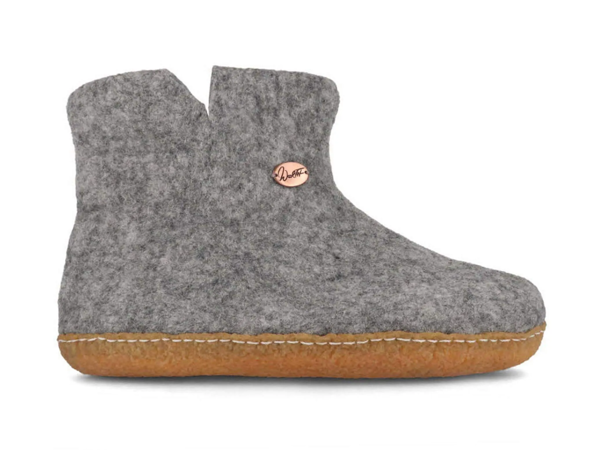 WoolFit Yeti | Felt Slipper Boots with Footbed & Rubber Sole